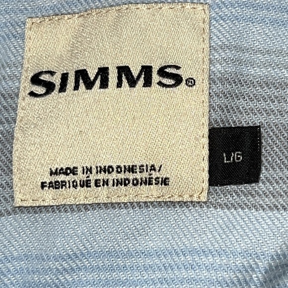 Simms Blue and Gray Hooded Stripped Shacket Size Large - Picture 9 of 16